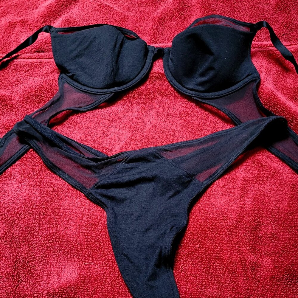 Wolford 34B bra &  Shear Thong (S)